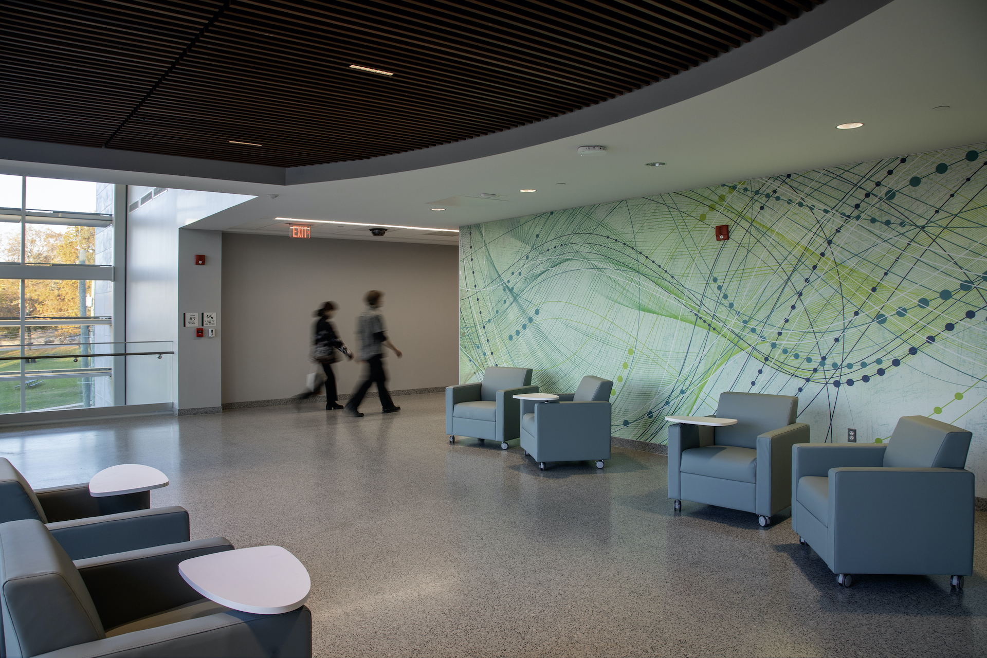 school interior hallway